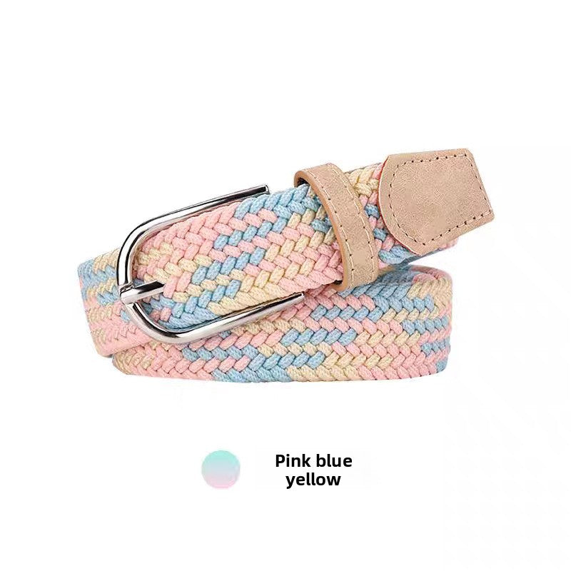 Women's Braided Canvas Belt