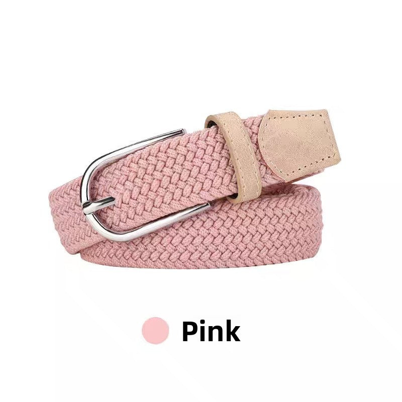 Women's Braided Canvas Belt