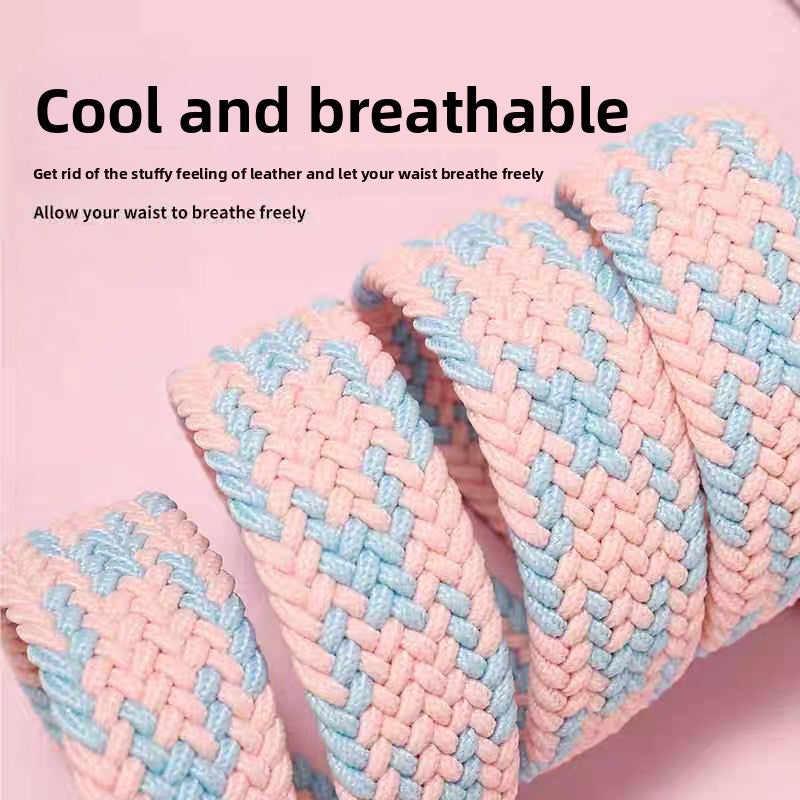 Women's Braided Canvas Belt