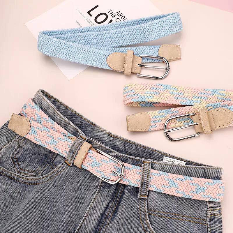 Women's Braided Canvas Belt