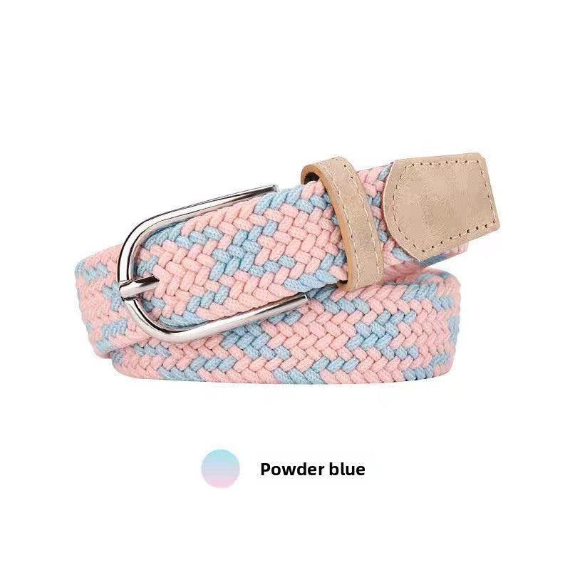 Women's Braided Canvas Belt