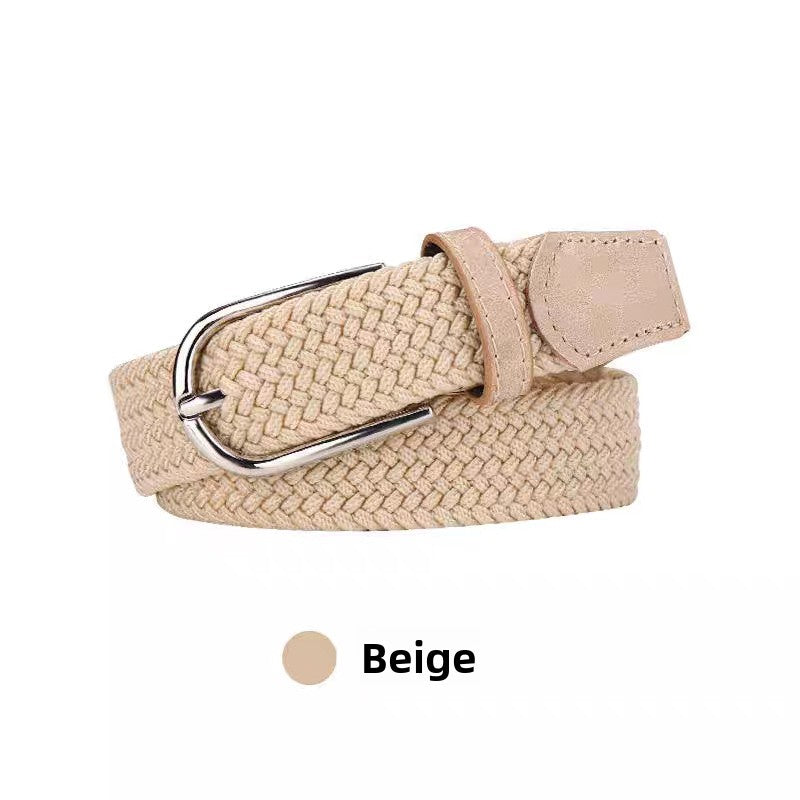 Women's Braided Canvas Belt